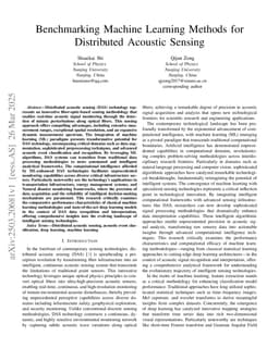 Benchmarking Machine Learning Methods for Distributed Acoustic Sensing
