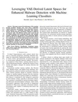 Leveraging VAE-Derived Latent Spaces for Enhanced Malware Detection with Machine Learning Classifiers