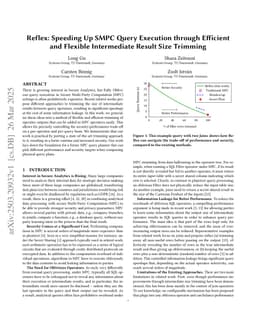 Reflex: Speeding Up SMPC Query Execution through Efficient and Flexible Intermediate Result Size Trimming