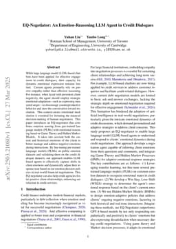 EQ-Negotiator: An Emotion-Reasoning LLM Agent in Credit Dialogues