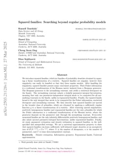 Squared families: Searching beyond regular probability models