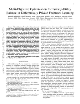 Multi-Objective Optimization for Privacy-Utility Balance in Differentially Private Federated Learning