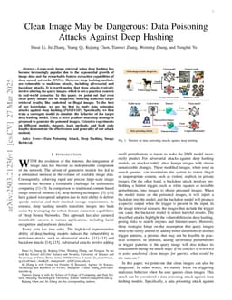 Clean Image May be Dangerous: Data Poisoning Attacks Against Deep Hashing