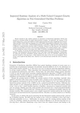 Improved Runtime Analysis of a Multi-Valued Compact Genetic Algorithm on Two Generalized OneMax Problems