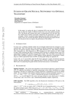 Fusion of Graph Neural Networks via Optimal Transport