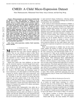 CMED: A Child Micro-Expression Dataset