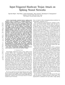Input-Triggered Hardware Trojan Attack on Spiking Neural Networks