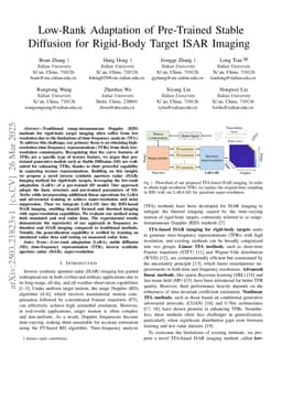 Low-Rank Adaptation of Pre-Trained Stable Diffusion for Rigid-Body Target ISAR Imaging