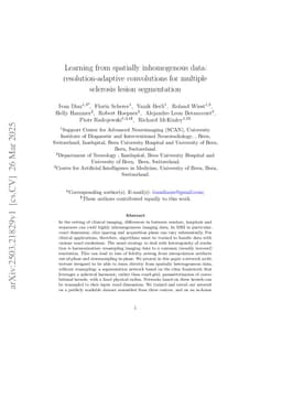 Learning from spatially inhomogenous data: resolution-adaptive convolutions for multiple sclerosis lesion segmentation