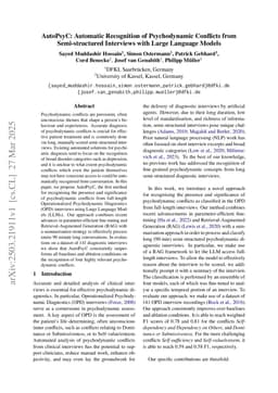 AutoPsyC: Automatic Recognition of Psychodynamic Conflicts from Semi-structured Interviews with Large Language Models