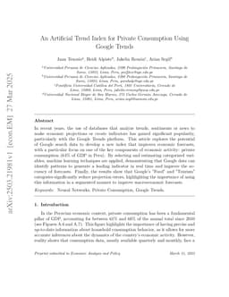 An Artificial Trend Index for Private Consumption Using Google Trends
