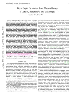 Deep Depth Estimation from Thermal Image: Dataset, Benchmark, and Challenges