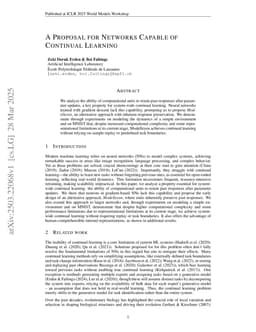 A Proposal for Networks Capable of Continual Learning