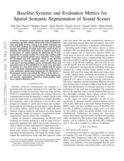Baseline Systems and Evaluation Metrics for Spatial Semantic Segmentation of Sound Scenes