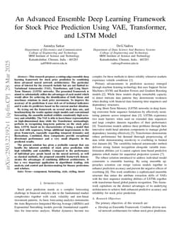 An Advanced Ensemble Deep Learning Framework for Stock Price Prediction Using VAE, Transformer, and LSTM Model