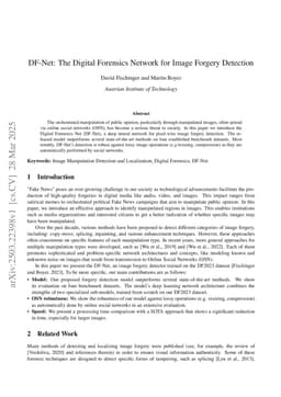 DF-Net: The Digital Forensics Network for Image Forgery Detection