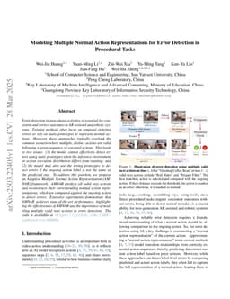 Modeling Multiple Normal Action Representations for Error Detection in Procedural Tasks