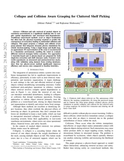 Collapse and Collision Aware Grasping for Cluttered Shelf Picking
