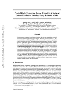 Probabilistic Uncertain Reward Model