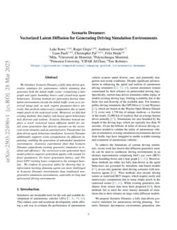 Scenario Dreamer: Vectorized Latent Diffusion for Generating Driving Simulation Environments