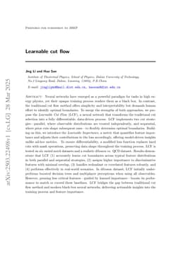 Learnable cut flow