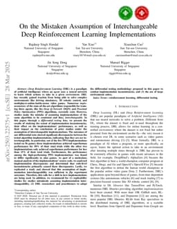 On the Mistaken Assumption of Interchangeable Deep Reinforcement Learning Implementations