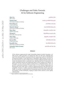 Challenges and Paths Towards AI for Software Engineering