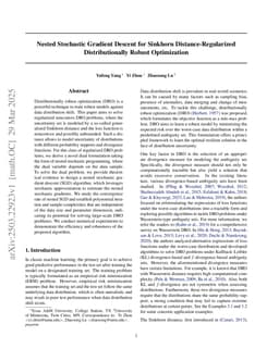 Nested Stochastic Gradient Descent for (Generalized) Sinkhorn Distance-Regularized Distributionally Robust Optimization