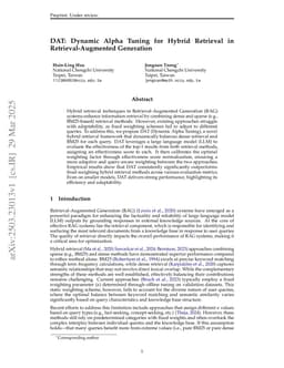 DAT: Dynamic Alpha Tuning for Hybrid Retrieval in Retrieval-Augmented Generation