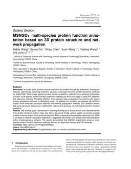 MSNGO: multi-species protein function annotation based on 3D protein structure and network propagation