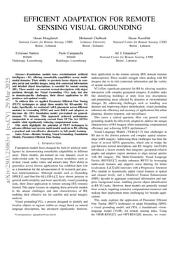 Efficient Adaptation For Remote Sensing Visual Grounding