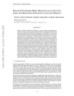 Beyond Standard MoE: Mixture of Latent Experts for Resource-Efficient Language Models