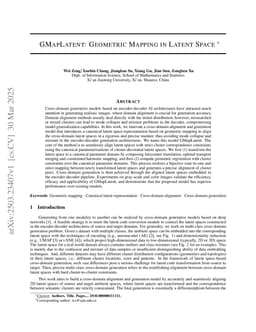 GMapLatent: Geometric Mapping in Latent Space