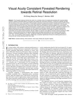 Visual Acuity Consistent Foveated Rendering towards Retinal Resolution