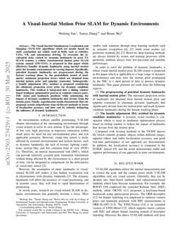 A Visual-Inertial Motion Prior SLAM for Dynamic Environments