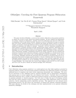ObfusQate: Unveiling the First Quantum Program Obfuscation Framework