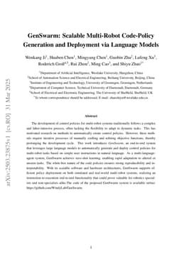 GenSwarm: Scalable Multi-Robot Code-Policy Generation and Deployment via Language Models