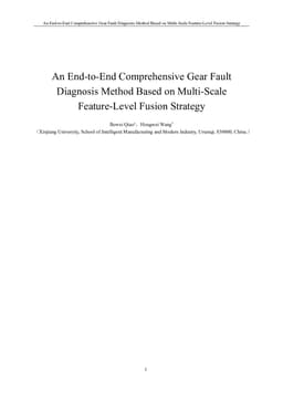An End-to-End Comprehensive Gear Fault Diagnosis Method Based on Multi-Scale Feature-Level Fusion Strategy