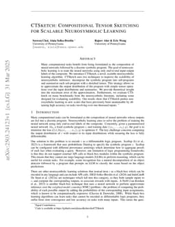 CTSketch: Compositional Tensor Sketching for Scalable Neurosymbolic Learning