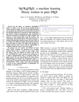NeuRaLaTeX: A machine learning library written in pure LaTeX