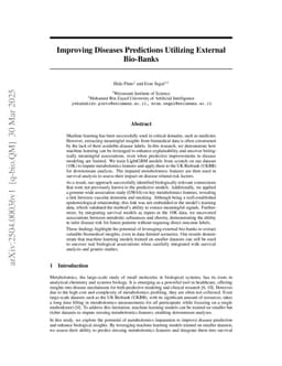 Improving Diseases Predictions Utilizing External Bio-Banks
