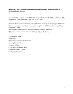 Integrating Large Language Models with Human Expertise for Disease Detection in Electronic Health Records