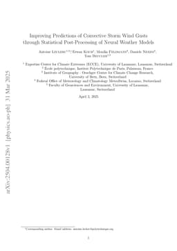 Improving Predictions of Convective Storm Wind Gusts through Statistical Post-Processing of Neural Weather Models
