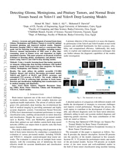 Detecting Glioma, Meningioma, and Pituitary Tumors, and Normal Brain Tissues based on Yolov11 and Yolov8 Deep Learning Models