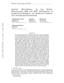 Agentic Multimodal AI for Hyperpersonalized B2B and B2C Advertising in Competitive Markets: An AI-Driven Competitive Advertising Framework