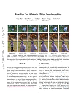 Hierarchical Flow Diffusion for Efficient Frame Interpolation