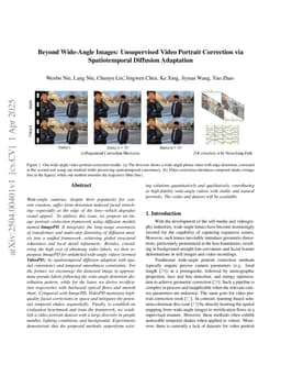 Beyond Wide-Angle Images: Unsupervised Video Portrait Correction via Spatiotemporal Diffusion Adaptation
