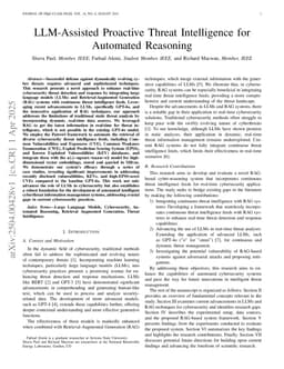 LLM-Assisted Proactive Threat Intelligence for Automated Reasoning