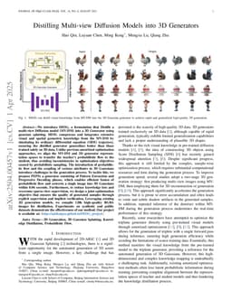 Distilling Multi-view Diffusion Models into 3D Generators