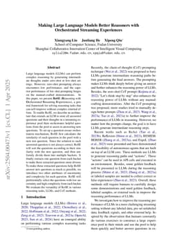 Making Large Language Models Better Reasoners with Orchestrated Streaming Experiences